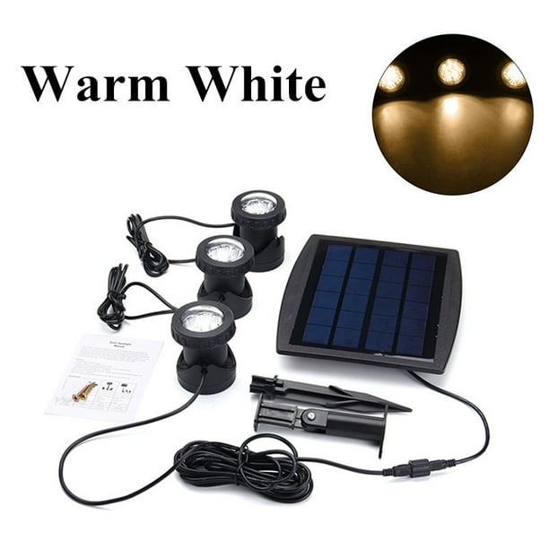 RGB Solar Powered Underwater Projection Lights LED Spotlight Garden Pond